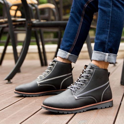 Boots - chaussures en Cuir spatial ronde pour printemps - tendance des jeunes - semelle plastique - Ref 957169