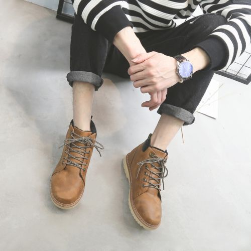 Boots - chaussures en PU ronde pour hiver - semelle caoutchouc - Ref 957190