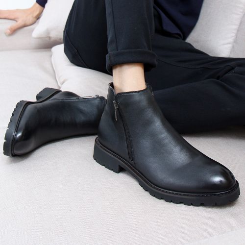 Boots - chaussures en Microfiber pointu pour hiver - loisir - semelle caoutchouc - Ref 957193