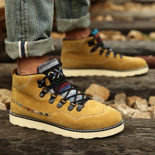 Boots - chaussures en PU ronde pour printemps - loisir - semelle caoutchouc - Ref 957207