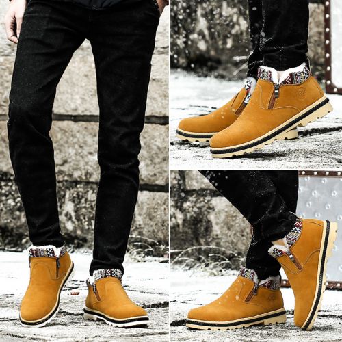 Boots - chaussures en PU ronde pour hiver - loisir - semelle PVC - Ref 957211