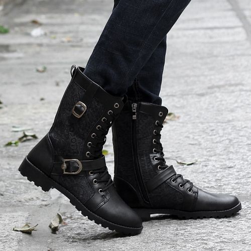 Boots - chaussures en PU pointu pour printemps - loisir - semelle PVC - Ref 957215