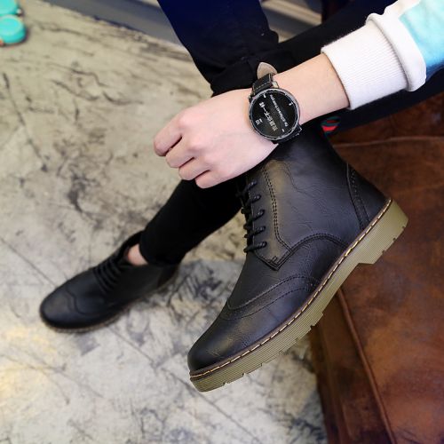 Boots - chaussures en PU ronde pour printemps - loisir - semelle PVC - Ref 957219