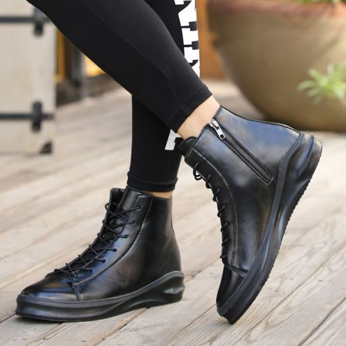 Boots - chaussures en PU pointu - mouvement - semelle caoutchouc - Ref 957232