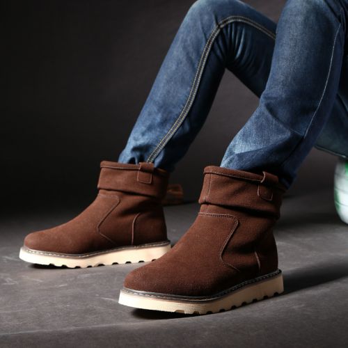 Boots - chaussures en Microfiber ronde pour hiver - loisir - semelle caoutchouc - Ref 957237