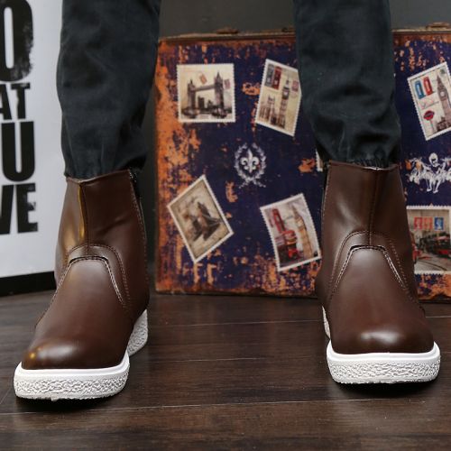 Boots - chaussures en PU pointu pour hiver - loisir - semelle caoutchouc - Ref 957245