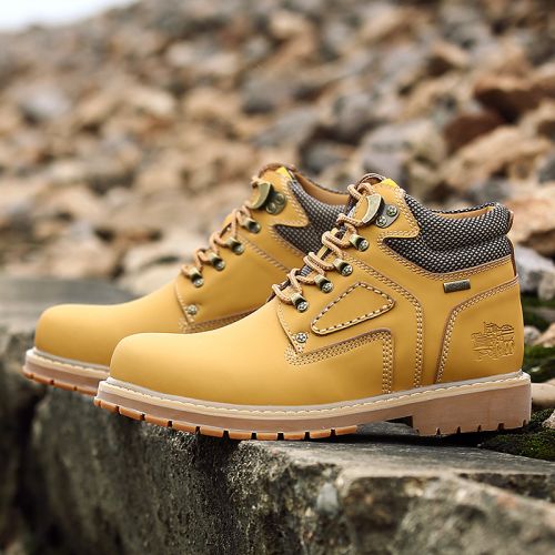 Boots - chaussures en Nubuck ronde pour printemps - loisir - semelle TPR - Ref 957262