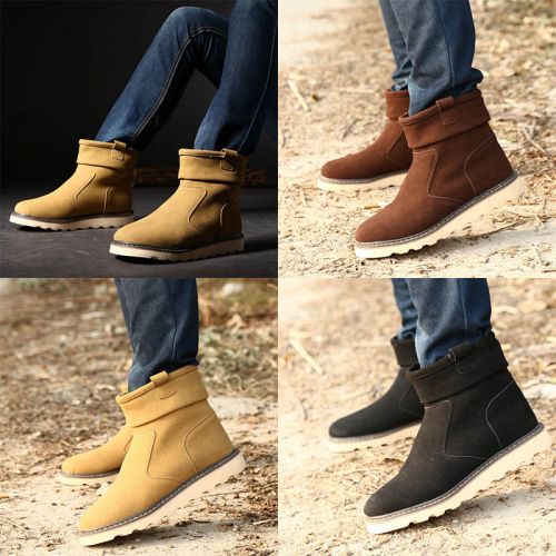 Boots - chaussures en de vache ZUSMAN ronde pour hiver - semelle caoutchouc - Ref 957269