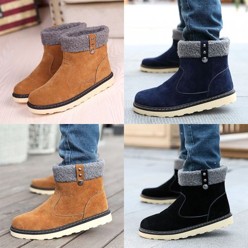 Boots - chaussures en de vache ZUSMAN ronde pour hiver - semelle caoutchouc - Ref 957270