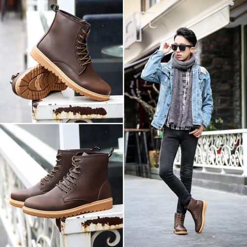Boots - chaussures en PU ZUSMAN ronde pour hiver - Angleterre - semelle caoutchouc - Ref 957273