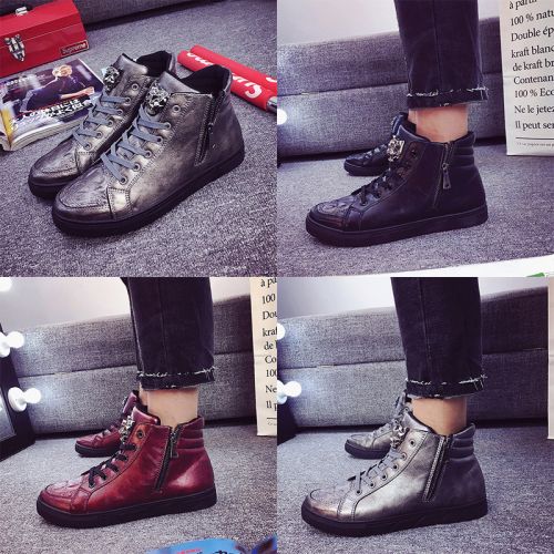 Boots - chaussures en PU ZUSMAN ronde pour hiver - loisir - semelle caoutchouc - Ref 957274