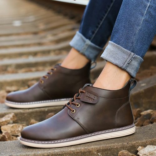 Boots - chaussures en Microfiber ZUSMAN ronde pour printemps - Angleterre - semelle caoutchouc - Ref 957293
