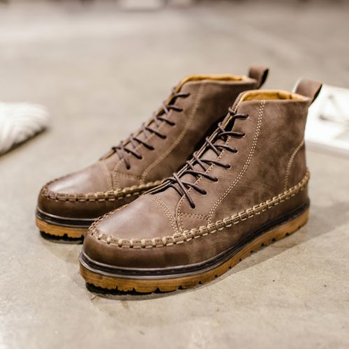 Boots - chaussures en Microfiber ronde pour hiver - tendance des jeunes - semelle fond composite - Ref 957334