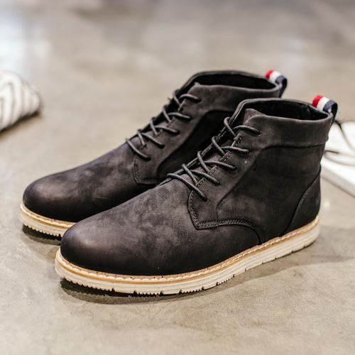 Boots - chaussures en Microfiber ronde pour printemps - tendance des jeunes - semelle mousse de caoutchouc - Ref 957335