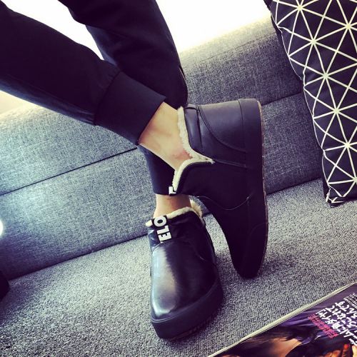 Boots - chaussures en PU ronde pour hiver - Angleterre - semelle TPR - Ref 957342