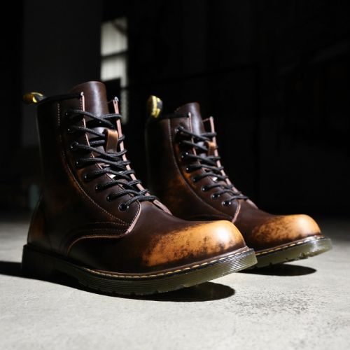 Boots - chaussures en PU ronde pour printemps - loisir - semelle caoutchouc - Ref 957372