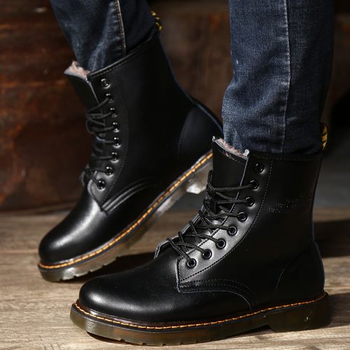Boots - chaussures en PU ronde pour hiver - tendance des jeunes - semelle TPR - Ref 957375