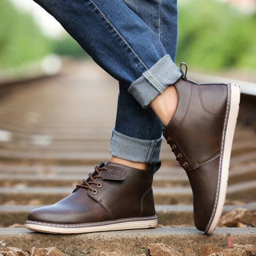 Boots - chaussures en PU ronde pour printemps - loisir - semelle caoutchouc - Ref 957387