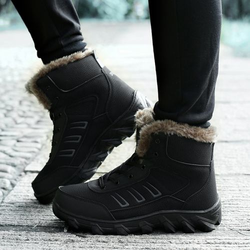 Boots - chaussures en PU ronde pour hiver - loisir - semelle caoutchouc - Ref 957409