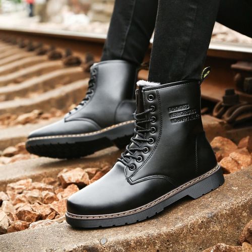 Boots - chaussures en PU ronde pour hiver - loisir - semelle caoutchouc - Ref 957416