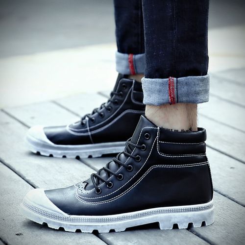 Boots - chaussures en PU ronde pour printemps - loisir - semelle caoutchouc - Ref 957420