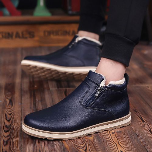 Boots - chaussures en PU ronde pour hiver - loisir - semelle caoutchouc - Ref 957442