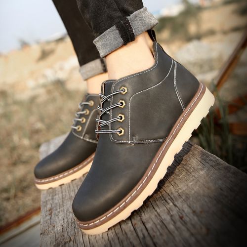 Boots - chaussures en PU ronde pour hiver - loisir - semelle caoutchouc - Ref 957448