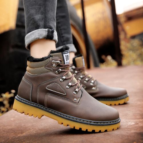Boots - chaussures en PU ronde pour hiver - loisir - semelle caoutchouc - Ref 957452
