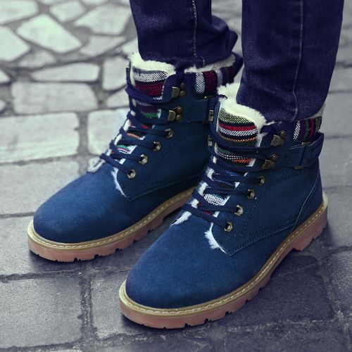 Boots - chaussures en ronde pour hiver - tendance des jeunes - semelle caoutchouc - Ref 957458