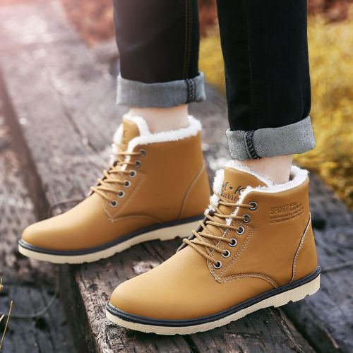 Boots - chaussures en PU ronde pour hiver - loisir - semelle caoutchouc - Ref 957459
