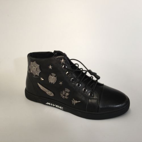 Boots - chaussures en Première couche de cuir, En plus de de vache, - Ref 957475