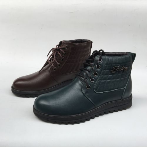 Boots - chaussures en Première couche de cuir, En plus de de vache, - Ref 957482
