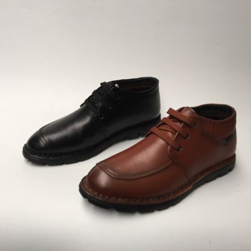 Boots - chaussures en Première couche de cuir, En plus de de vache, - Ref 957492