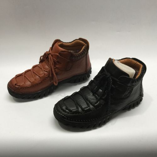 Boots - chaussures en Première couche de cuir, En plus de de vache, - Ref 957495