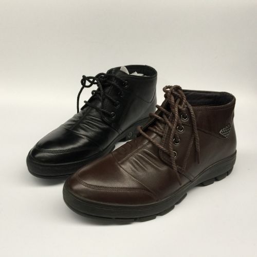 Boots - chaussures en Première couche de cuir, En plus de de vache, - Ref 957521