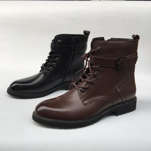 Boots - chaussures en Première couche de cuir, En plus de de vache, - Ref 957522