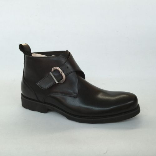 Boots - chaussures en Première couche de cuir, En plus de de vache, - Ref 957526