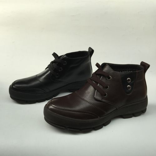 Boots - chaussures en Première couche de cuir, En plus de de vache, - Ref 957528