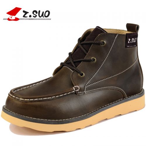 Boots - chaussures en plancher de cuir, En plus de de vache, ZSUO ronde pour printemps - loisir - semelle caoutchouc - R