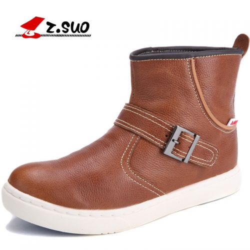 Boots - chaussures en Première couche de cuir, En plus de de vache, ZSUO ronde pour hiver - Angleterre - semelle caoutch