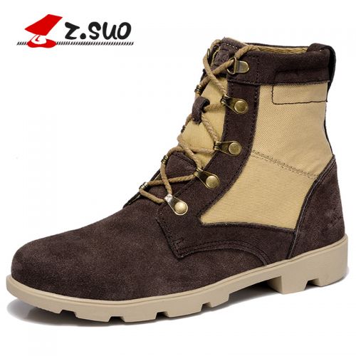 Boots - chaussures en de vache ZSUO ronde pour hiver - loisir - semelle caoutchouc - Ref 957533