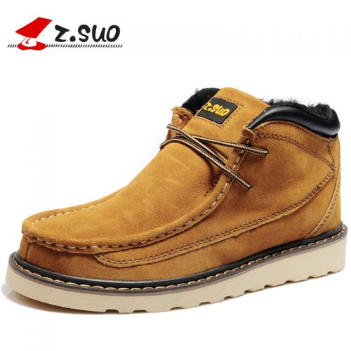 Boots - chaussures en de vache ZSUO ronde pour hiver - loisir - semelle caoutchouc - Ref 957545