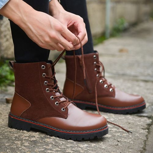 Boots - chaussures en Nubuck ronde pour printemps - loisir - semelle PVC - Ref 957559