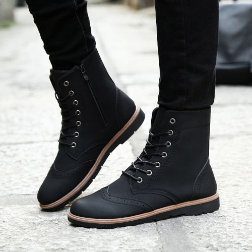 Boots - chaussures en PU ronde pour hiver - loisir - semelle caoutchouc - Ref 957563