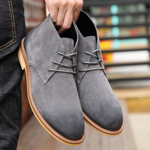 Boots - chaussures en de vache ronde pour printemps - loisir - semelle TPR - Ref 957594