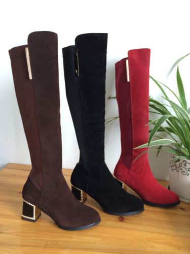 Boots - chaussures en Une variété de matériaux épissure - Ref 957605