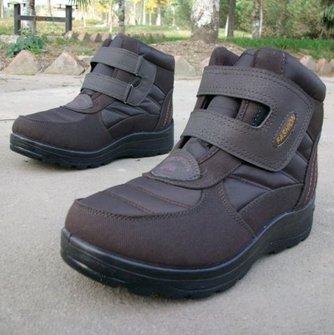 Boots - chaussures en Microfiber ronde pour hiver - loisir - semelle caoutchouc - Ref 957612