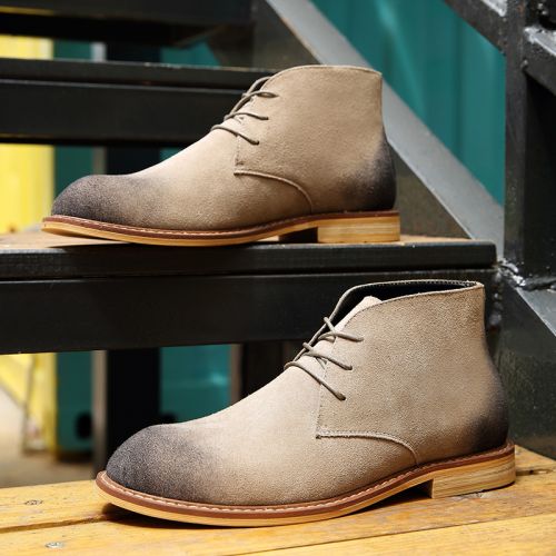 Boots - chaussures en Nubuck pointu pour hiver - tendance des jeunes - semelle TPR - Ref 957635