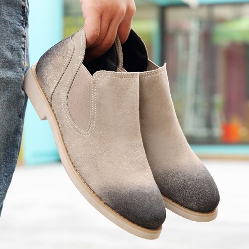 Boots - chaussures en de vache ronde pour hiver - Angleterre - semelle TPR - Ref 957636