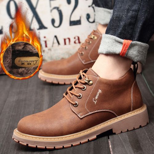 Boots - chaussures en Microfiber ronde pour hiver - Angleterre - semelle TPR - Ref 957637